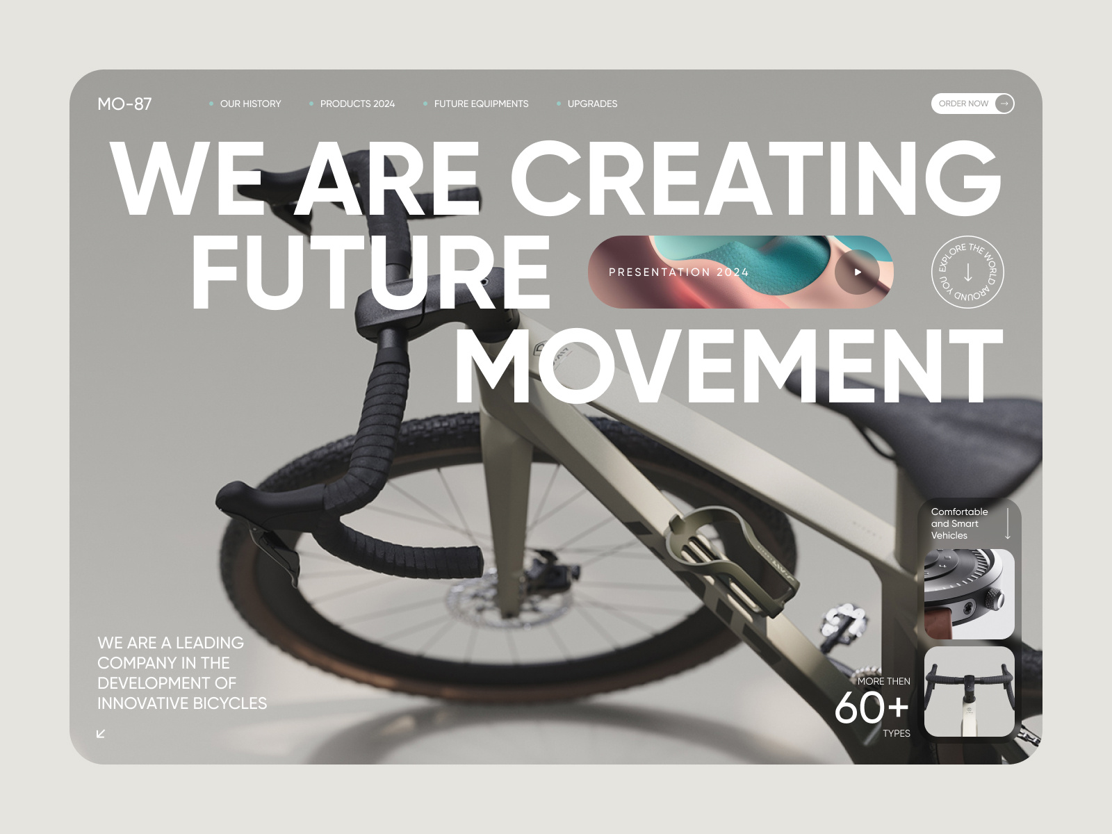 Website Design. Innovative Bicycles by Kalyna Design on Dribbble