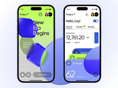 FinSync - Mobile App Concept accounting banking budget concept creative dailyui exchange expense income inspiration investment mobileapp money savings tracking typography ui uitips uitutorial ux