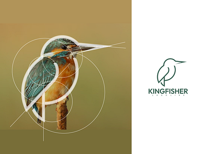 kingfisher Logo Line branding design graphic design icon illustration logo logo design logotype ui vector