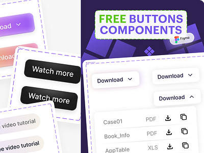 Button Components in Figma FREE bittons button button collection button free components figma design system figma button figma design uiux web design