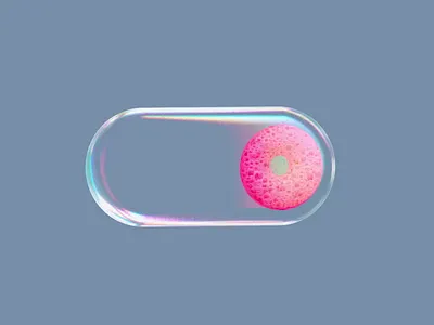 Cheerio Toggle 3d cereal cheerio glass interactive plastic spline toggle ui ux