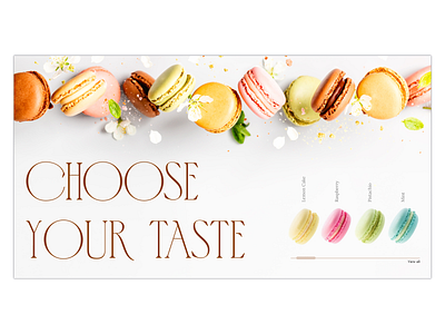 Macaroons | First screen branding colorful design designer illustration logo macaroon shop store typography ui ux web