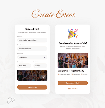 Create Event form beautiful create event design event figma light mode mobile modal ui web