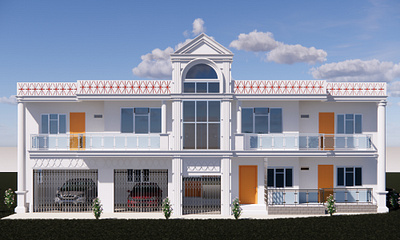 2 Story House 3d arch archviz autocad bim design render revit