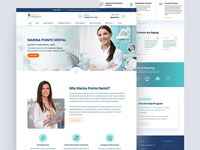 Dental Hospital Website cochi dental design figma hospital infopark medical technopark trivandrum ui user experience ux