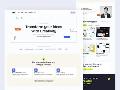 Portfolio Website Design - UI Design animation clean design design inspiration interaction lottie lottie animation minimal modern design personal website portfolio website ui ui design website design website exploration