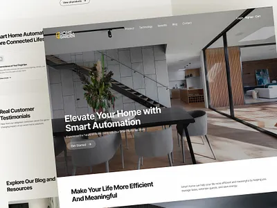 Smart Home Landing Page landing page materialdesign screen design ui uidesign uiux uxdesign webdesign webpage website