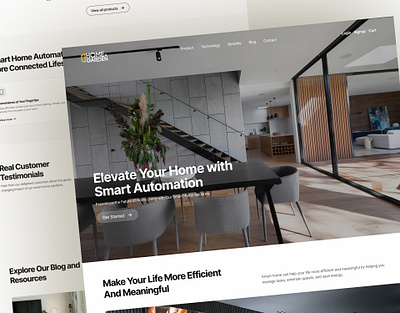 Smart Home Landing Page landing page materialdesign screen design ui uidesign uiux uxdesign webdesign webpage website