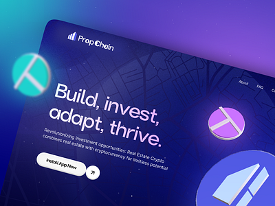 Сrypto-Real Estate Token Landing Page 🌟 3d crypto design graphic design productdesign real realestate ui ux