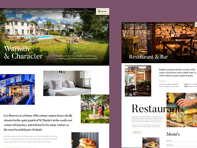 Hotel, bar & restaurant website redesign. bar creative design digital digital design freelance graphic design graphics hotel modern redesign restaurant travel ui ux web website