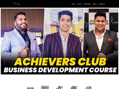 Achievers Club Course Website course website website wordpress website