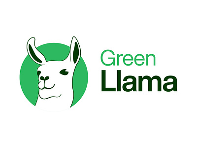 Green Llama Logo animal logo brand identity branding graphic design green animal green llama logo green logo llama logo llama vector logo logo design mascot mascot logo modern logo vector logo