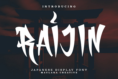 Raijin Japanese Display Font animation branding design font fonts graphic design illustration logo nostalgic