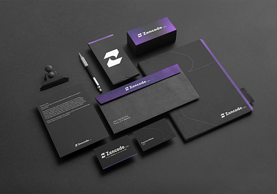 Zencode Labs | Brand Identity branding design download free freebie graphic design logo mockup mockup cloud mockupcloud