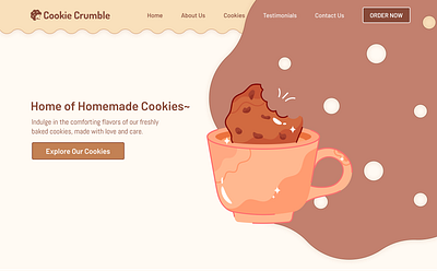 Cookie Crumble - Homemade Cookies Landing Page cookie website logo design ui design ui ux design user interface website design