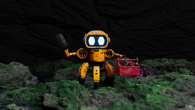 Mini Robot 3d animation blender lighting maya mini robot modeling rendering robot texturing tool kit