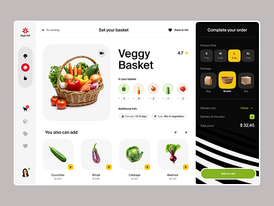 VegCraft Dashboard design interface product service startup ui ux web website
