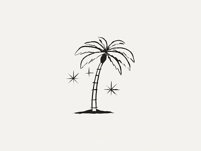 Palmtree Illustration badge brand illustration branding design distressed exotic graphic design illustration ink ink illustration inked logo palms palmtree sketchbook small illustraton typography vector