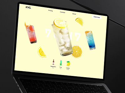 KYC - Know your Cocktails - web design clean cocktails design drinks juice logo modern motion graphics new tablet design trendy ui ui design uiux user experience user interface ux web app web design web development
