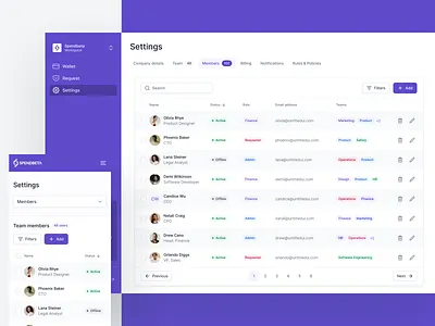 Expense Management SaaS App dashboard saas saas app web app