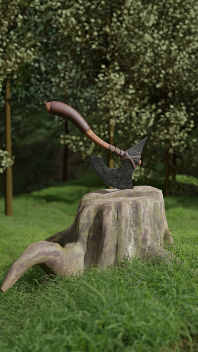 Axe 3d 3d artist animation axe blender forest lighting maya modeling photoshop plants rendering soundeffects trees video edit wood