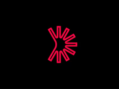 Logo concept - circular radiance circular letter radiance rays