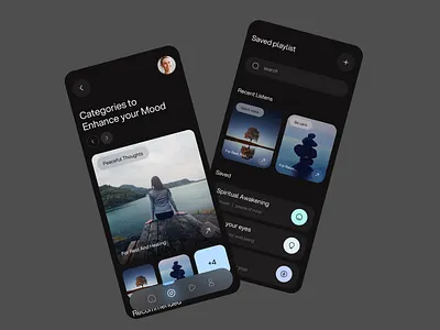 MeditateMe meditateme mobile design ui ux web design