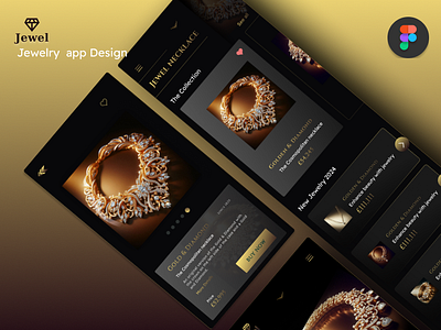 Jewel-Jewelry app UI design app figma jewelry product template ui