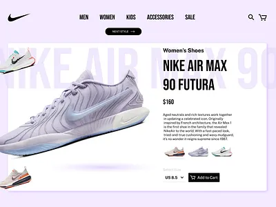 Footwear Landing Page design designer figma footwear landing page landingpage nike shoe shoes ui uidesigner uiux userinterface ux uxui web design web designer webdesign website