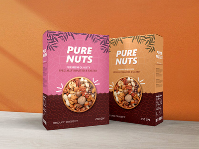 pure nuts box packaging design amazone box box design box packaging food box design food packaging label design packaging packaging design product design