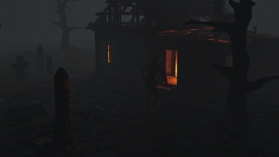 Haunted House 3d 3d artist animation blender grave haunted house house lighting maya modeling night rendering texturing trees