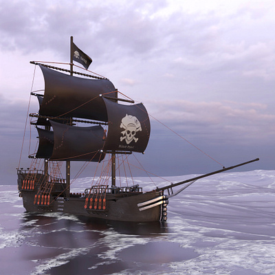 Black Pearl 3d 3d artist animation black parel blender lighting maya modeling ocean pairets rendering ship texturing water