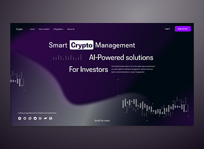 Smart crypto management Landing page ai crypto landing page