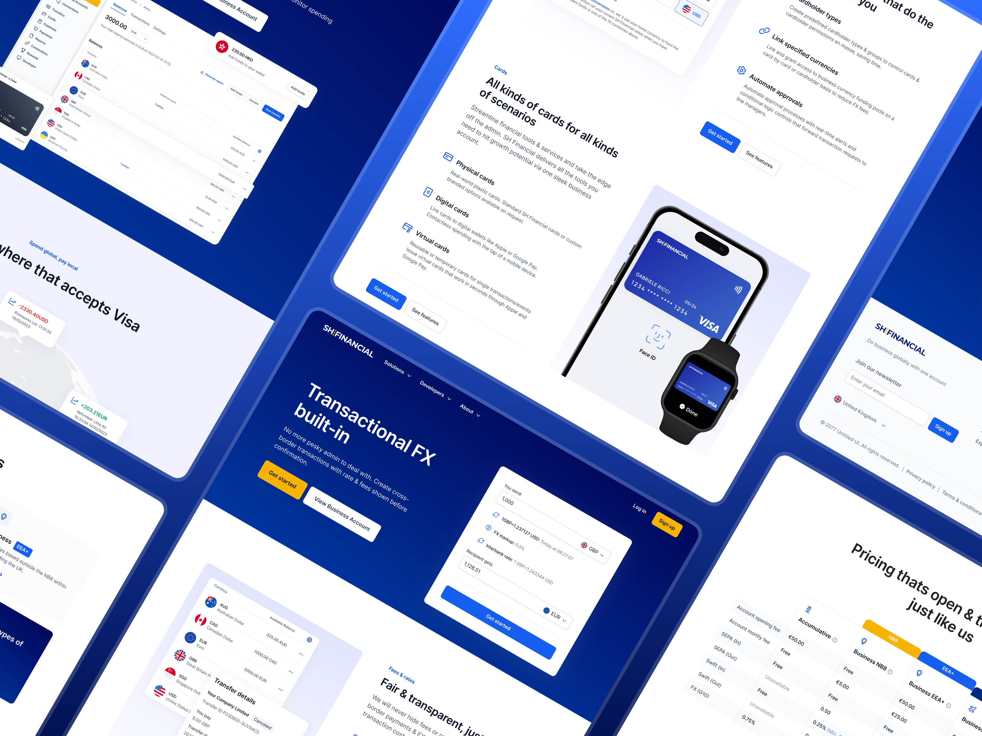 Example of SH:Financial. Website  design for financial SaaS