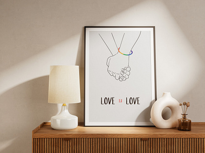 Love is Love. LGBT Print illustration lesbian art lgbt lgbt print lgbt wall art love is love wall art