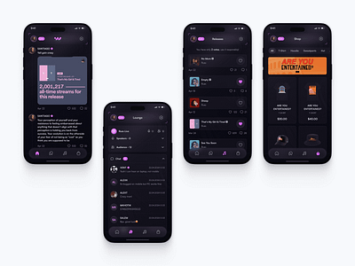 👾 MUSICIAN LOUNGE ・LOVELY PURPLE app design design interface lights lines logo lounge mobile app music purple ui ux