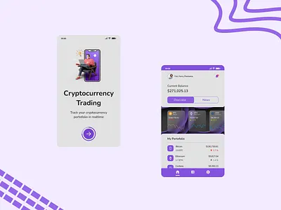 Trading SimTek Redesign app cryptocurrency design homepage mobile app trading typography ui ui design uiux design ux ux design