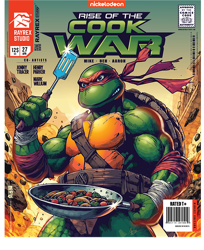 RISE OF THE COOK WAR COMICS BOOK cartoon comic book comics ninja illustration ninja turtle teenage mutant ninja turtle tmnt
