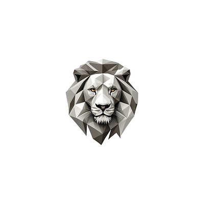 Geometric Lion Logo 3d branding graphic design illustration logo vector