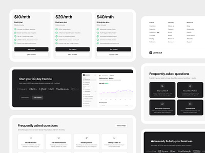 Pricing page — Untitled UI cards cta landing page minimal minimalism plans pricing pricing cards pricing page saas ui design web design webdesign
