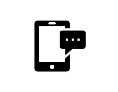Mobile Message 👇🏽 vector icon