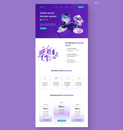 A Saas Landing Page