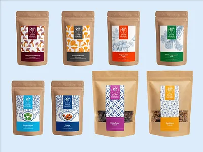 Label Design for pure nordic brand identity branding corporate identity food label graphic design illustration label design logo nordic design pattern design vector