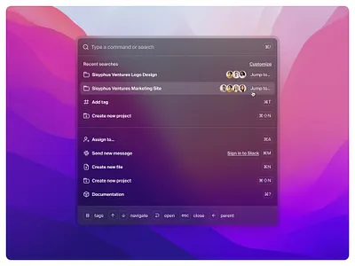 Command+K search menu — Untitled UI cmd k cmdk command k commandk minimal product design quick actions search search bar searchbar ui ui design user interface