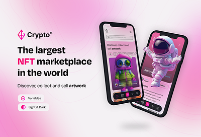 Crypto® NFT - UI Design auto layout crypto design felipe santana feux figma graphic design nft product design prototyping ui