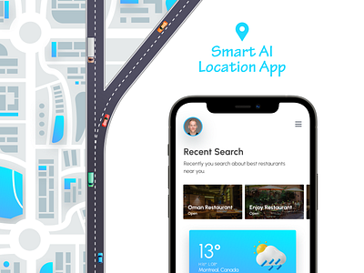 Smart AI Location Based App app design