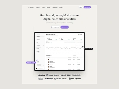 eCommerce landing page — Untitled UI beige ecommerce gumroad landing page lemon squeezy minimal minimalism modern modern web pastel saas sales serif font stripe web design website design