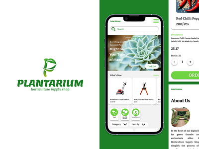 Branding and Mobile App Initiate for Garden Shop app branding design graphic design logo ui vector
