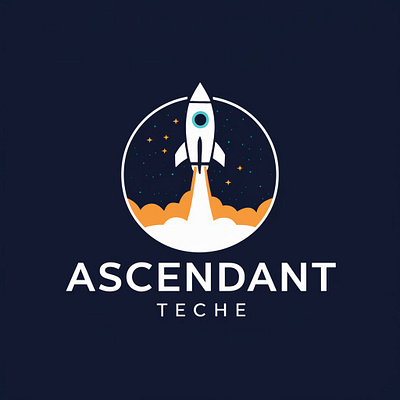 Ascendant Tech 3d animation app astronomy branding design future graphic design illustration logo milky way motion graphics planets rocket science sky space ui vector