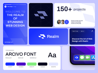 Realm Branding brand brandidentity branding design digitalbranding graphic design identitydesign inspiration logo logodesign realm ui